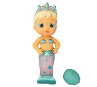 Bloopies Sirenas Flowy | Muñeca Sirena Que Lanza Agua y Hace Burbujas, con Mascota de mar; Juguete de baño y Agua para niñas y niños +18 Meses