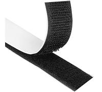 Blooven 8 Metros 20 mm Auto Adhesivo Cinta Rollo Hook y Loop Tape Gancho y Cinta de Lazo (20 mm x 8 m, Negro)