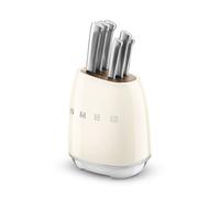 Bloque 6 cuchillos cocina Smeg KBSF02CR Crema