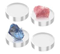 Bloque Acrílico,4 Piezas Soporte Transparente - Expositor, Para Mineral Perfume Pastel Pequeños Objetos De Colección Arte Y Artesanía Tienda Mesita De Noche