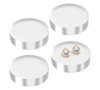 Bloque acrílico, base de almacenamiento redonda | Soportes redondos de acrílico para piedras preciosas de cristal, ágata mineral fósil, pequeña, coleccionable, para el hogar, tienda, mesita de noche