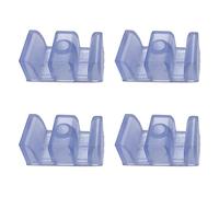 Bloque anticolisión de 49 mm para ducha, puerta corredera de cristal, guía inferior, transparente, 4 unidades