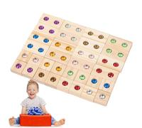 Bloque apilable arcoíris, juego de bloques de construcción de madera para niños | Bloques de juguete Juego de construcción de apilables | Juguetes educativos de aprendizaje, juguetes sensoriales apila