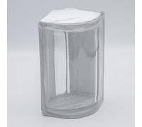 Bloque básico de cristal transparente con forma de esquina, 10,5 x 19 x 8 cm