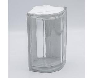 Bloque básico de cristal transparente con forma de esquina, 10,5 x 19 x 8 cm