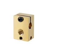 Bloque Calefactor V6, Bloques calefactores chapados en Cobre y latón de Aluminio, compatibles con Piezas de Impresora 3D E3D V6 PT100 j-Head Hotend Heaterblock(V6 Brass Block)