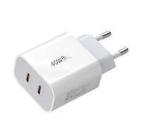 Bloque Cargador de Pared - Cabezal de Carga PD de Doble Puerto de 40 W - Herramienta de Carga de Puerto de PD para teléfonos, Auriculares, tabletas y Otros Dispositivos