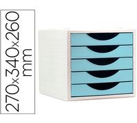 Bloque clasificador de cajones (azul pastel) - Q-CONNECT