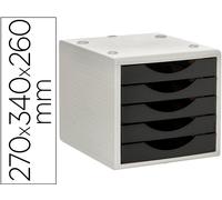 Bloque Clasificador De Cajones Q-Connect 5 Cajones Color Negro Opaco 270X340X260 Mm - Q-CONNECT
