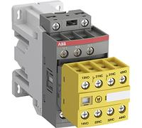 Bloque contactor, modelo AFS09Z-30-22-30, 3 contactos principales NO, 2 contactos auxiliares NO y 2 NC, 24V DC, color gris, 13,05 x 4,5 x 8,6 centímetros (referencia: 1SBL136082R3022)