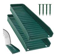 Bloque Contra Salpicaduras Para Bajante - Paquete De 2 Protectores Para Bandeja De Canalón De Lluvia Con Clavos De Fijación - Protege Los Cimientos De La Casa Y Previene La Erosión Del Suelo - Desviad