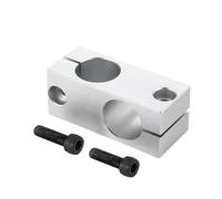 Bloque cruzado del eje óptico Abrazadera de fijación de pilar de eje óptico, bloque cruzado de aleación de aluminio, soporte de tubo de acero, diámetro fijo Vertical, 1 ud.(Same 12x12mm Screws)