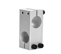 Bloque cruzado del eje óptico Abrazadera de fijación de pilar de eje óptico, soporte de tubo de acero de bloque cruzado de diámetro fijo Vertical, igual/diferente, 1 Uds.(Diff 6x10mm)