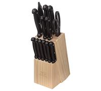 Bloque de 11 cuchillos "Essentiel Black" con afilador de tijeras