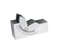 Bloque de ángulo ajustable, medidor de ángulo micro de precisión de acero inoxidable con llave, bloque de ángulo V 0-60° para torno de fresado