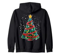 Bloque de árbol de Navidad Constructor Ladrillo Navidad Sudadera con Capucha