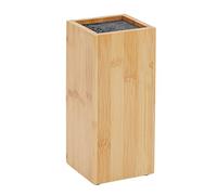 Bloque de bambú con cerdas para cuchillos, Soporte de madera natural para Cuchillos universales para cocinas, restaurantes, 10 cm x 10 cm x 23 cm