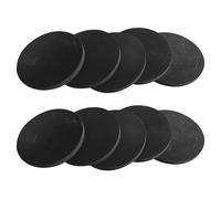 Bloque de banco goma, 10 unidades almohadillas redondas, grosor 6 mm, diámetro 50-75 (negro)(Diameter 70mm)