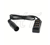 Bloque de batería 12V XLR Divisor de Fuente de alimentación de 4 Pines a D-Tap Convertidor de Adaptador de 4 Puertos 24 Pulgadas
