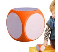 Bloque de borrado seco - Cubo de Espuma Blanca, Dados de Actividad de Dibujo | Big Reusable Letting Teaching Aid, Soft Giant Dice for Writing Practice, Writable Game Tools para Maestros, niños y e