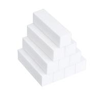 Bloque de búfer de uñas de 10 piezas, bloque de uñas blancas Bloque Professional Salon 4 vías Bloque de lijado Files de llave de uña Herramienta de manicura para el salón o el hogar