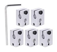 Bloque de calentador de impresora 3D 5 paquete | All Metal High Temp Bloque de calentamiento | Tamaño estándar para E3 / CR - 10 / la mayoría de las impresoras FDM | Piezas de