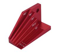 Bloque de calibre de ángulo de bisel | Aleación de aluminio 6.3×2.5×3.8cm Anodizado Multi-ángulo bloque de medición 15° 22.5° 30° 36° 45° 1:6 1:7 1:8 Protractor Ángle Finder Herramienta de medición de