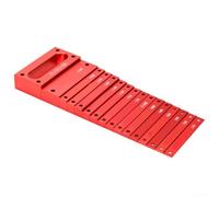 Bloque de calibre para carpintería, juego de 16 piezas, cuña de medición de altura, aleación de aluminio, bloque de ajuste de sierra de mesa para carpintería, medición de altura, medidor métrico