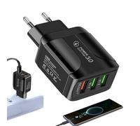 Bloque de Carga Rápida - Cubo de Carga Rápida para Teléfono Inteligente con 3 Puertos,Cargador Portátil para Accesorios de Dispositivos Móviles en Viajes Hogar Residencia Negocio y Vacaciones