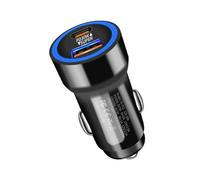 Bloque De Carga Rápida Del Coche - Doble Enchufe De Corriente USB Con Carga Rápida PD 30W, Adaptador De Cargador Automotriz Compacto | Smartphones, Grabadores De Tablero, Dispositivos De Juego, B