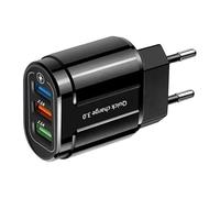 Bloque de carga rápida - Toma de pared cúbica USB de 3 puertos con carga rápida, cubo de versátil accesorio telefónico para el hogar de la oficina