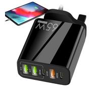 Bloque de cargador USB C C, bloque de cargador | Bloque de carga del teléfono celular 4 puertos - Cargador de teléfono celular alto tipo PD multifunción C para viajar a casa Avión de coche interior