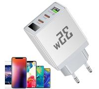 Bloque de Cargador USB C, Cargador rápido USB C - Cargador PD Potente de Pared de 35W C - Bloque de concentrador de Carga de Alta Velocidad C de 3 Puertos, Adaptador de Viaje para Tel