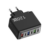 Bloque de cargador USB de 120 W - Adaptador de toma de pared, estación de carga rápida multipuerto | Hub USB C y ÚSB A Individual para teléfonos, ordenadores portátiles, tabletas, oficina, casa