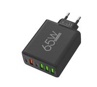 Bloque de cargador USB de varios puertos, varias estaciones de cargador USB | Bloque de cargador de 6 puertos - 65W 4 puertos USB, 2 bloques de cargador tipo C y estación de pared rápida, toma de