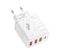 Bloque De Cargador USB Rápido - Socador De Pared USB, Carga Rápida, con Un Cargador Multiface 3USB+1PD | USB Tipo C 40W Cargador De Teléfonos Móviles, para Tabletas, Relojes Inteligentes