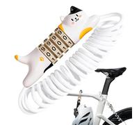 Bloque de combinación con cable, bloqueo de combinación para bicicletas - Bicicletas de carretera Lock de seguridad - Accesorios de robo de 4 dígitos para el robo para la puerta de la puerta del scoot
