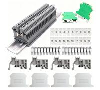 Bloque de conexión de carril de hilera, bridas para carriles británicos 2,5, abrazadera de paso, bloque de conexión de carril, kit de cableado rápido, bloque de conexión eléctrica para proyectos de