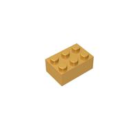 Bloque de construcci n cl sico a granel 2x3, 100 piezas, dorado, compatible con piezas Lego 3002, juego creativo, compatible con las principales