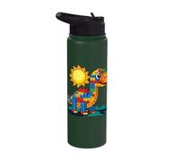 Bloque de construcción de bloques de construcción de ladrillos de dinosaurio Stainless Steel Insulated Water Bottle