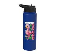 Bloque de construcción de ladrillos de escuadrón de verano Flamingo Tropical Stainless Steel Insulated Water Bottle