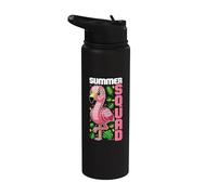 Bloque de construcción de ladrillos de escuadrón de verano Flamingo Tropical Stainless Steel Insulated Water Bottle