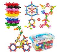 Bloque de construcción Stem - Bloques de construcción entrelazados | Malditos educativos Juguetes | Juguete de conexión sensorial a Multicolor para 3-6 años para niños en el Aula Preescolar el Viaje