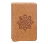 Bloque de corcho para yoga de 22 x 14,5 cm, ladrillo de fitness de alta densidad para estiramiento y pilates, antideslizante para superficie, gimnasio en casa, soporte de ejercicio (C)