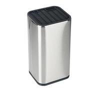Bloque de cuchillos de acero inoxidable, bloque universal para cuchillos sin cuchillos, con ranura para tijeras y ranura para afilar la barra, se desmonta para facilitar la limpieza, protege la