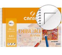Bloque de dibujo Canson Basik A4+ Espiral 20F Microp.-2 agujeros con inglete