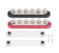 Bloque de Distribución de Energía Barra de Autobuses, 300A 12-48V, Acero Inoxidable, 2 Piezas, M8