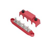 Bloque de distribución de energía de 4 postes con barra colectora y cubierta, terminales M8, capacidad