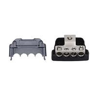 Bloque de Distribución de Energía de 4 Vías Aramox Portafusibles de Amplificador Bloque de Distribución de Fusibles Divisor de Audio para Automóvil