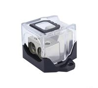 Bloque de distribución de energía de aleación de zinc de 2 vías para coche para audio calibre 0/2/4 en 4 para caja de conexiones de calibre 8 con base de policarbonato de temperatura Elite y protector